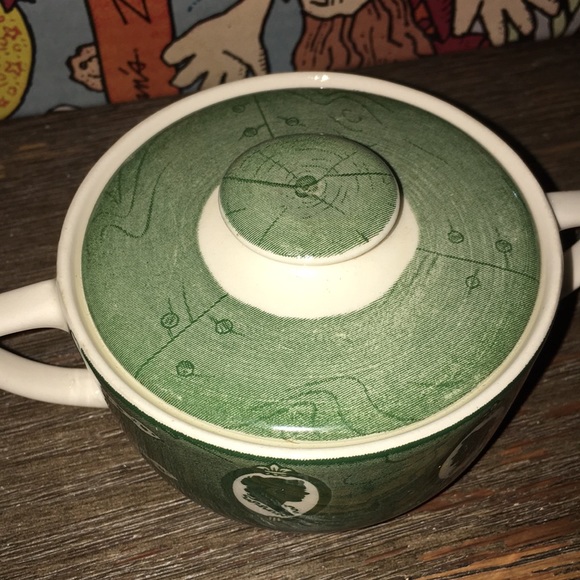 Colonial homestead 1950s cream and sugar bowl - Picture 12 of 14